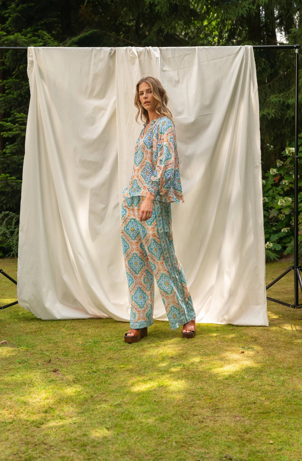 BRDR Tamara Blouse - Orange Tile