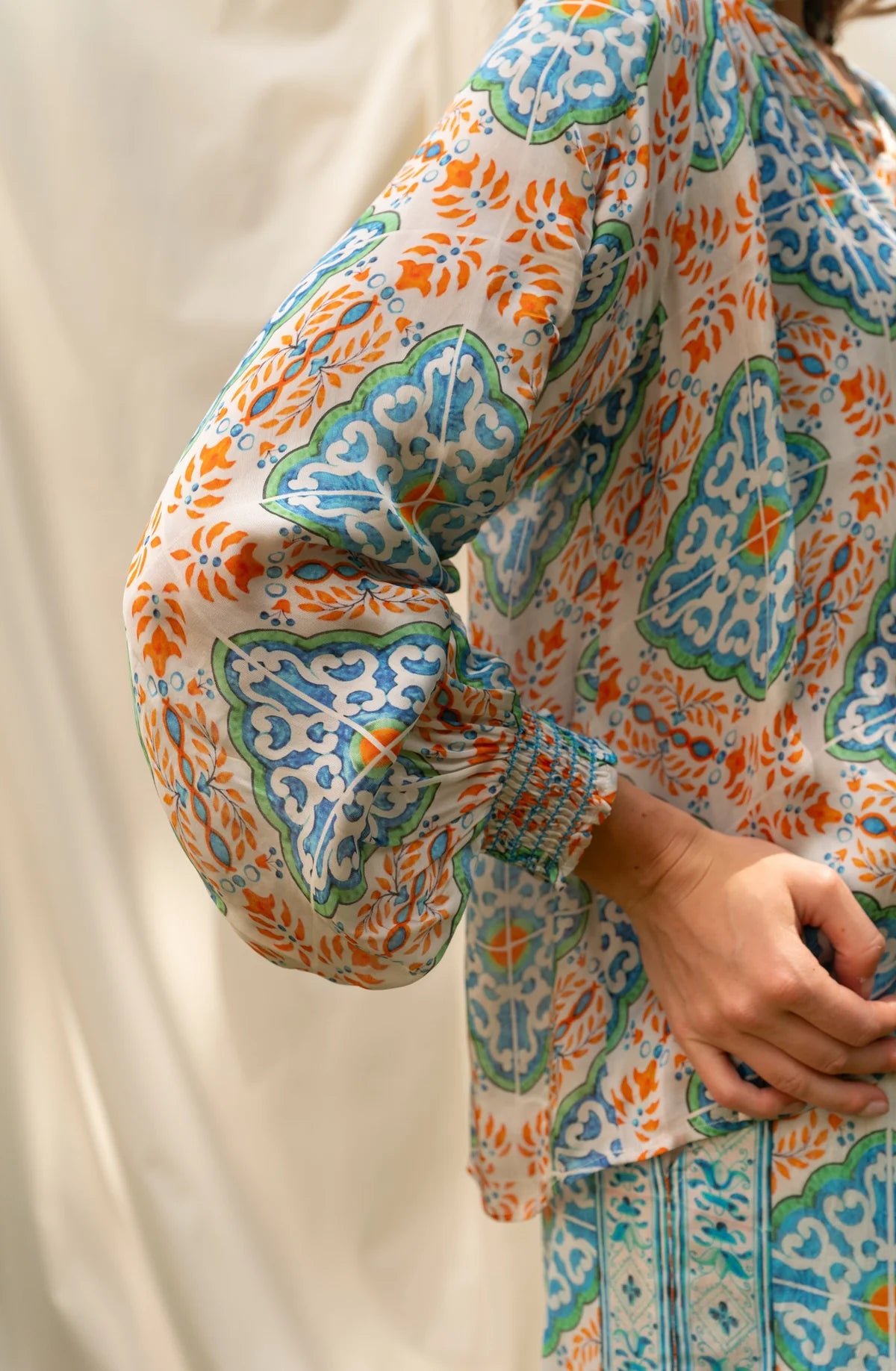 BRDR Tamara Blouse - Orange Tile