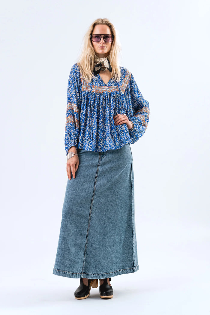 Lollys Laundry Teel Blouse - Blue