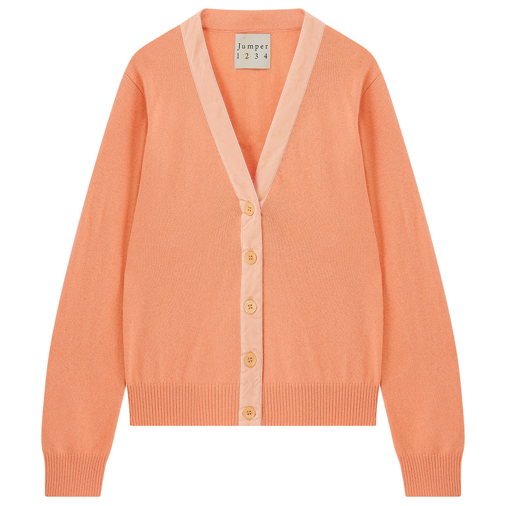 Jumper 1234 Velvet Little Cardi - Peach