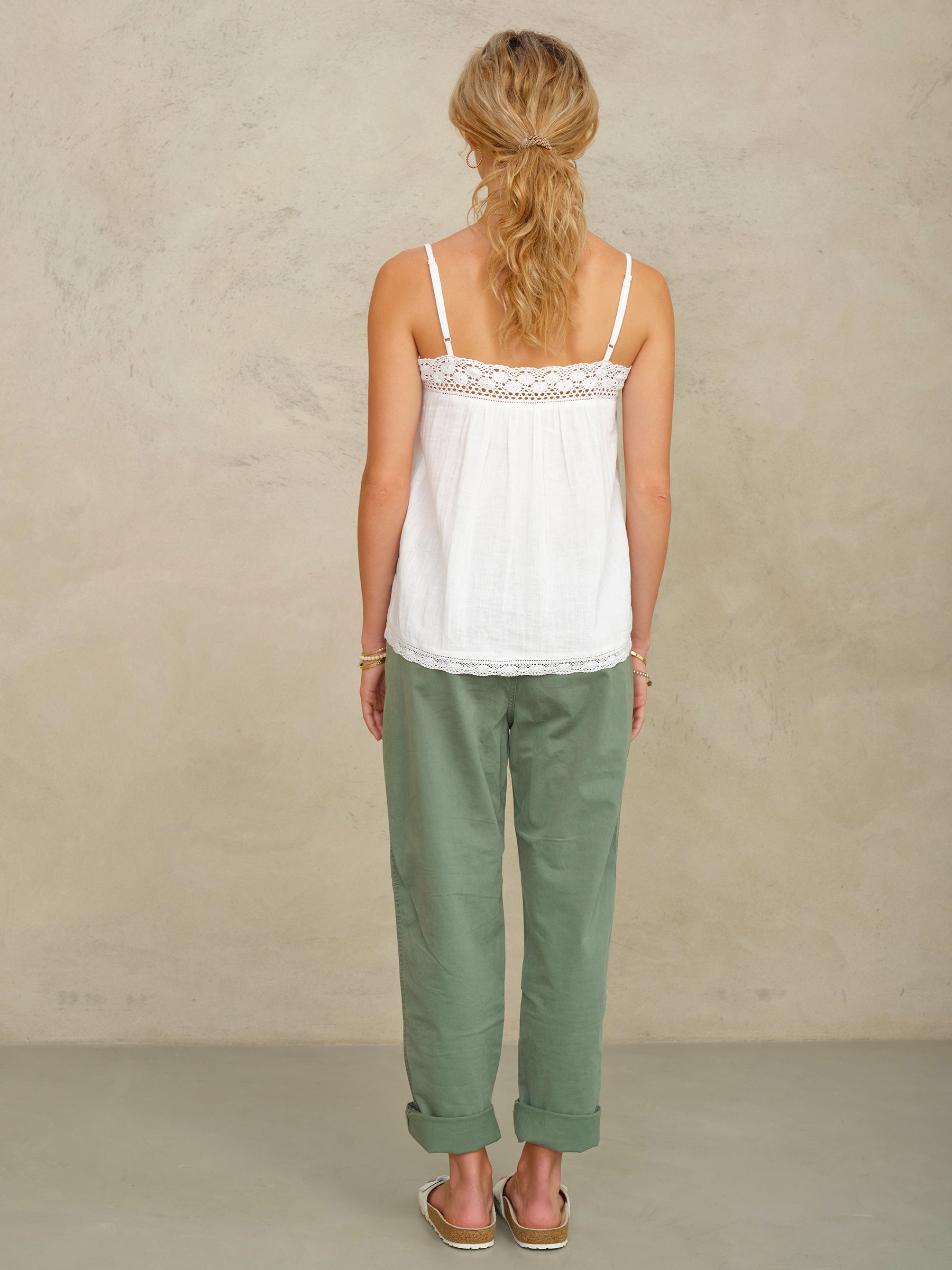 M.A.B.E Veri Emb Cami - White