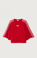 American Vintage Vitow Stripe Jumper - Carmine