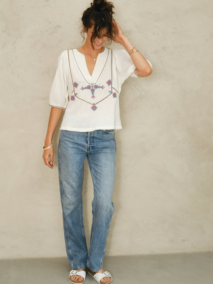 M.A.B.E Vivienne Top - Ecru