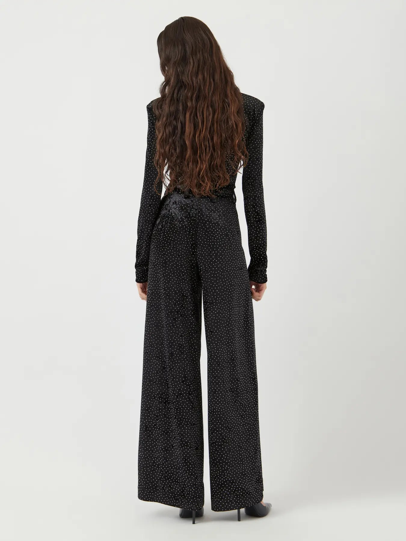 YAS Tillia Velvet Rhinestone Pant