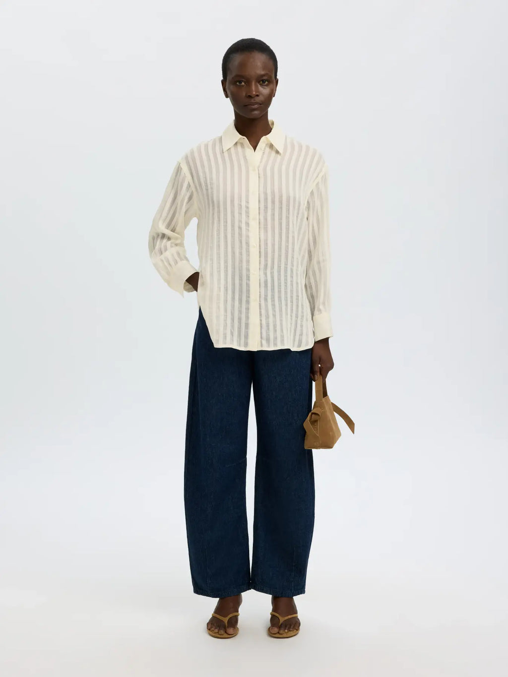 Selected Toran Oversized Shirt - Egret