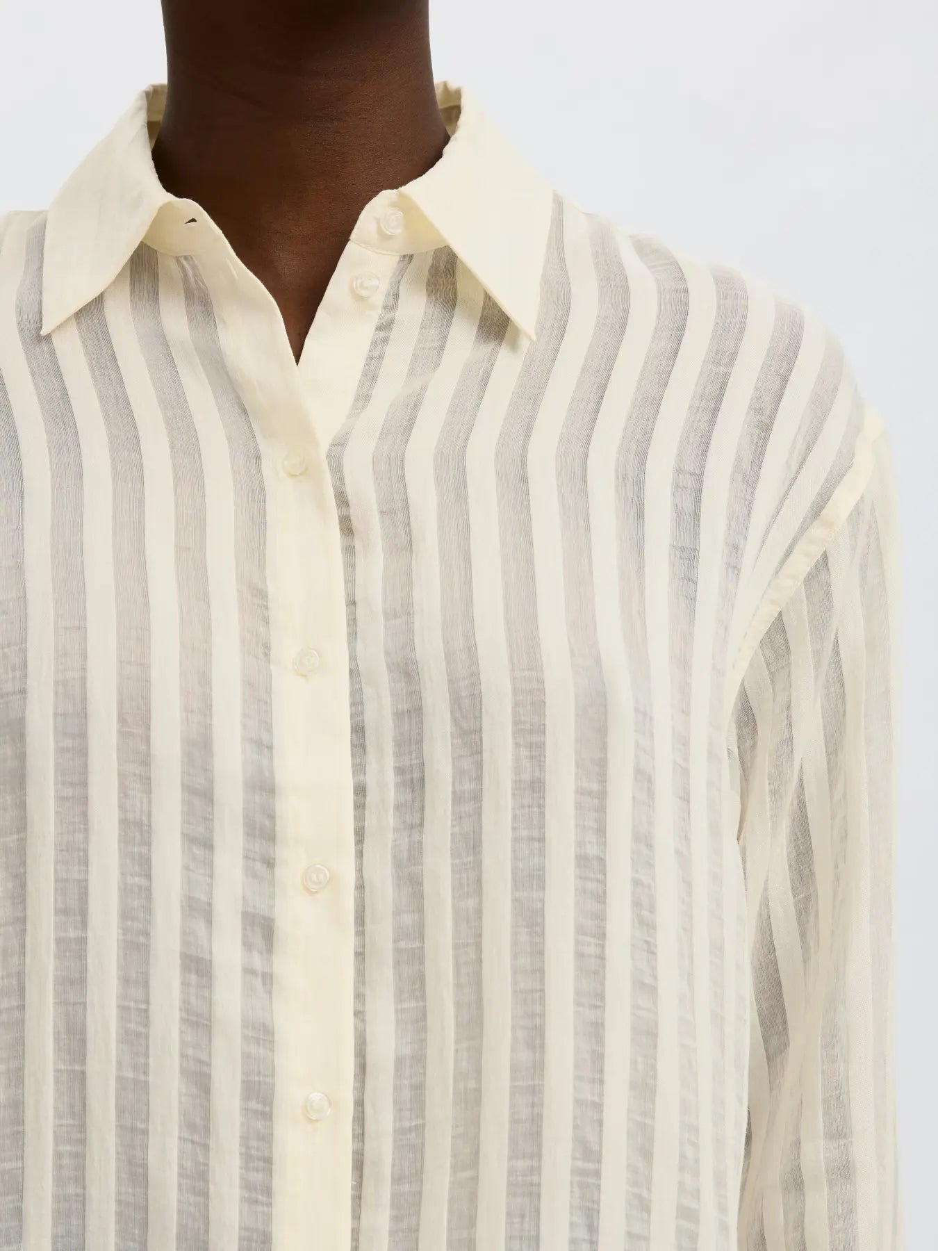 Selected Toran Oversized Shirt - Egret