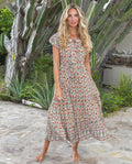 Jaase Slate Midi Dress - Harlowe Print
