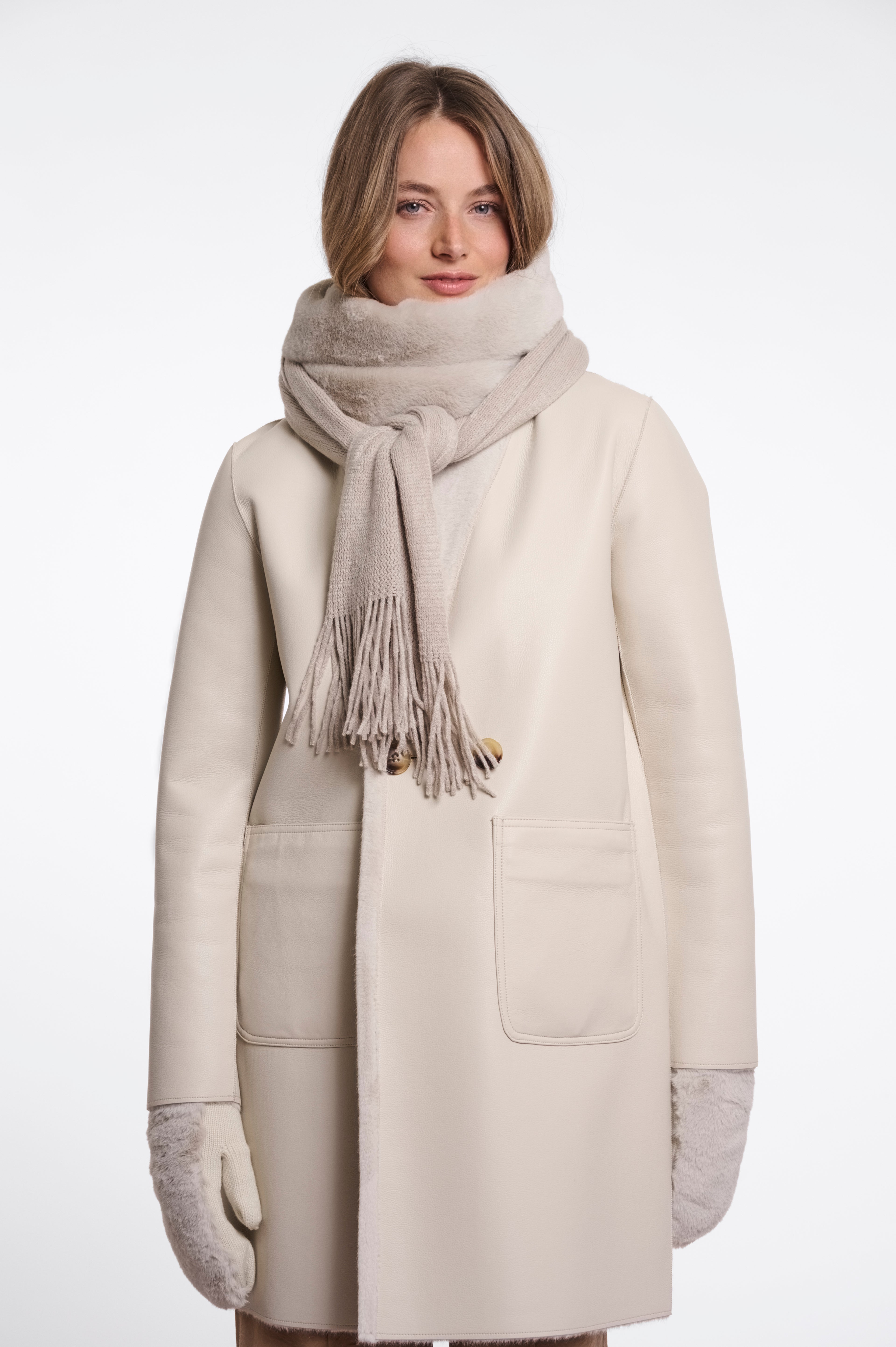 Rino & Pelle Vlien Scarf - Birch