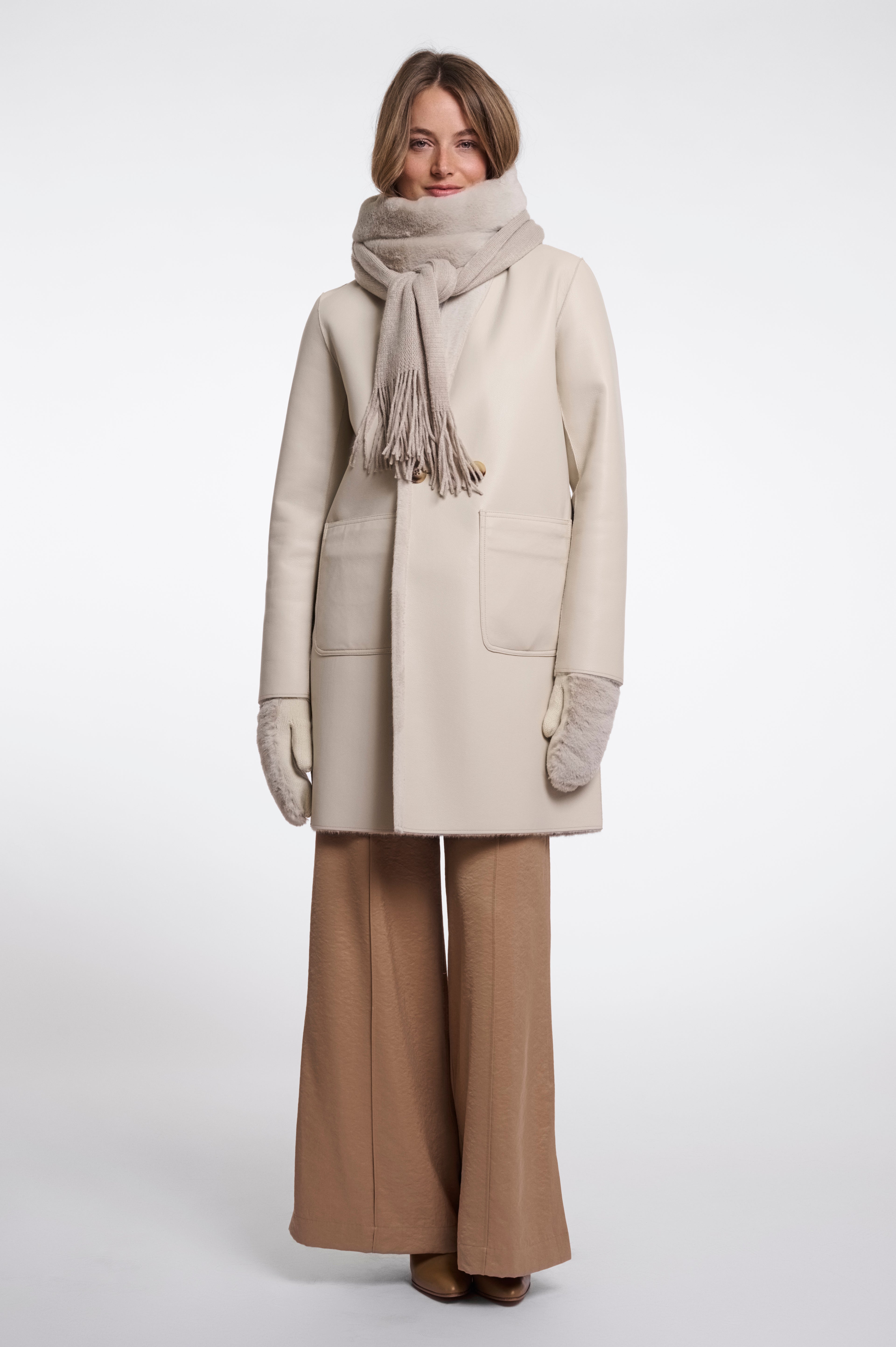 Rino & Pelle Vlien Scarf - Birch