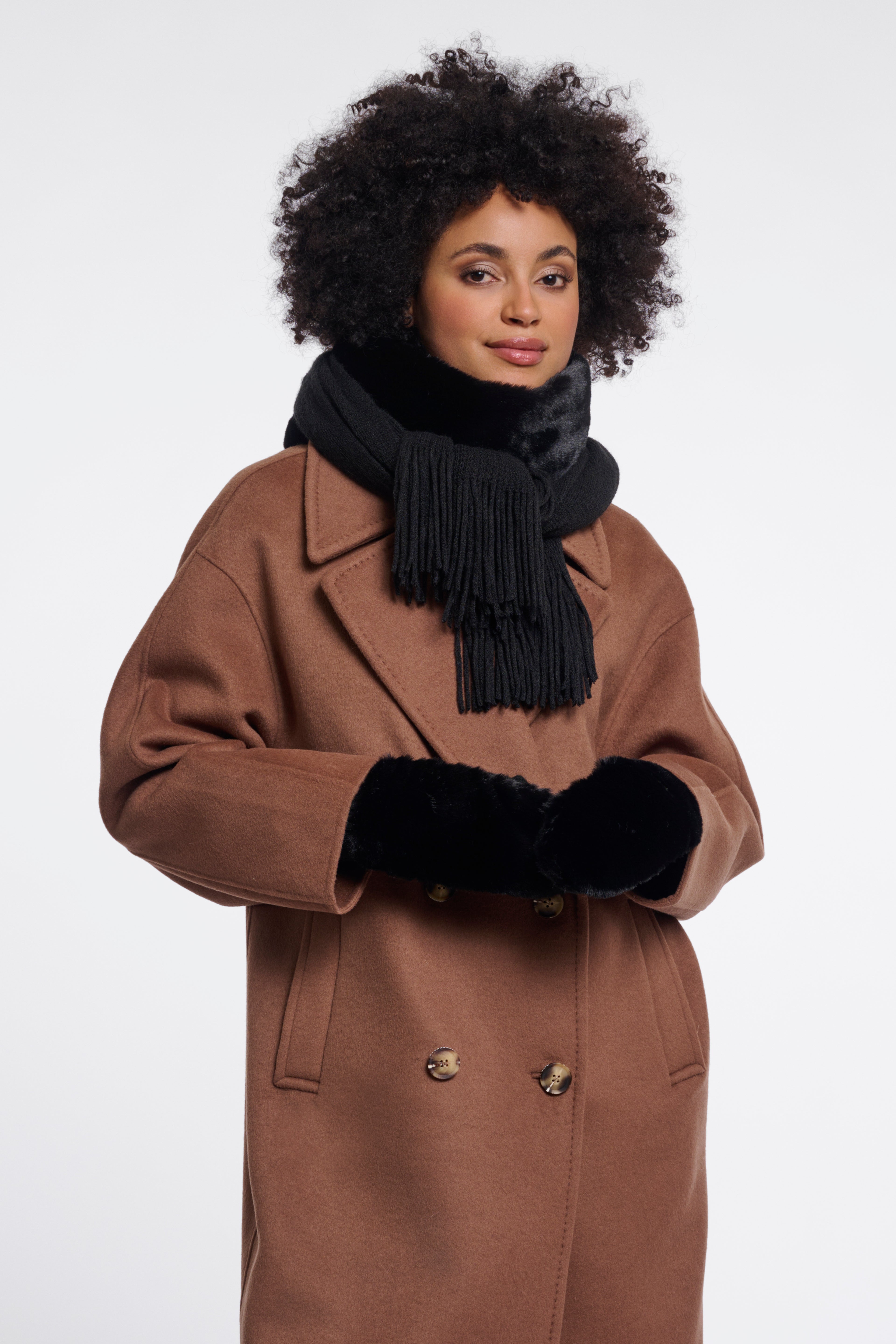 Rino & Pelle Vlien Scarf - Black