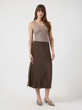 YAS Pella Midi Skirt - Chocolate