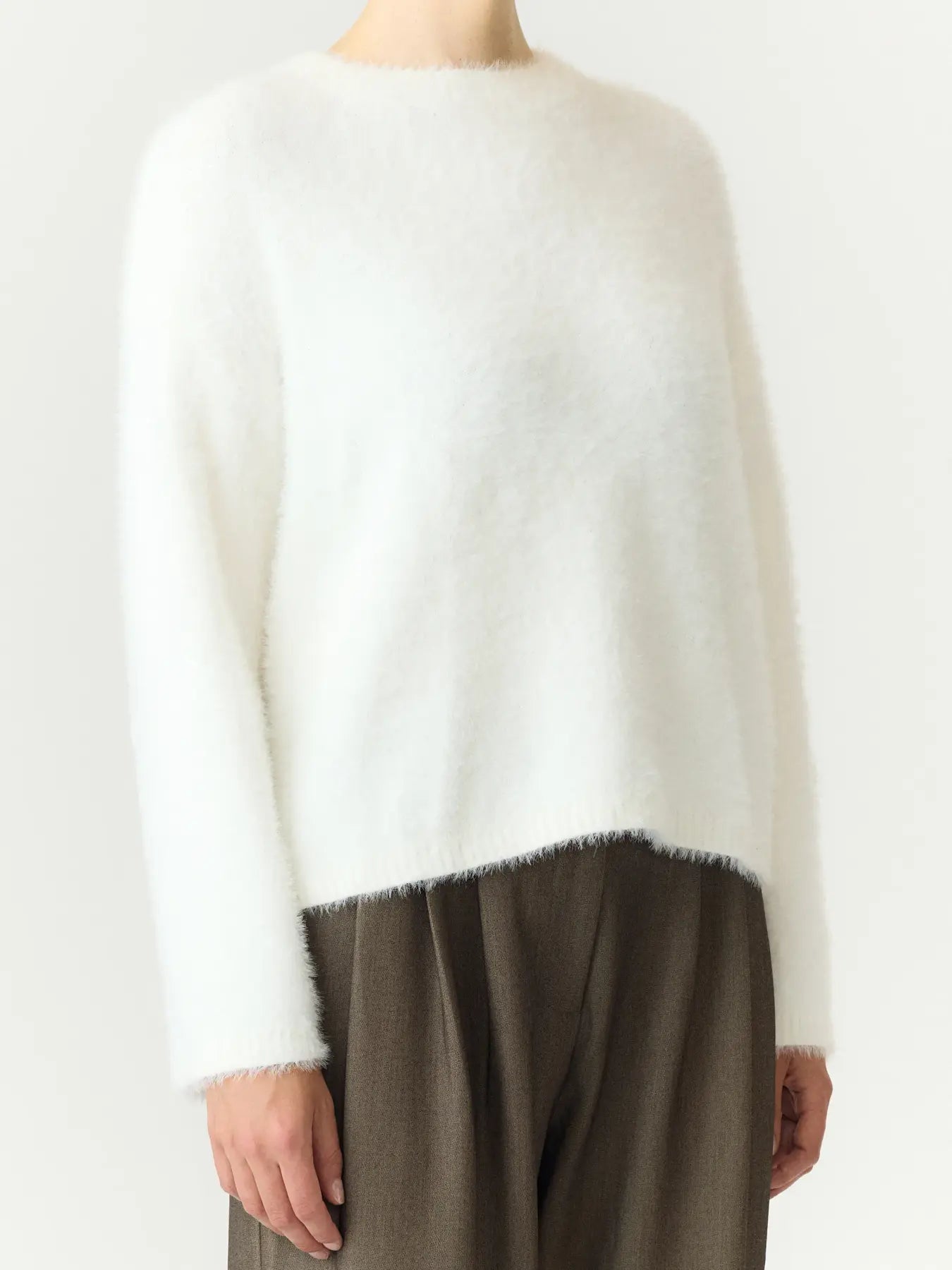 Yas Malli Fluffy Jumper - Star White