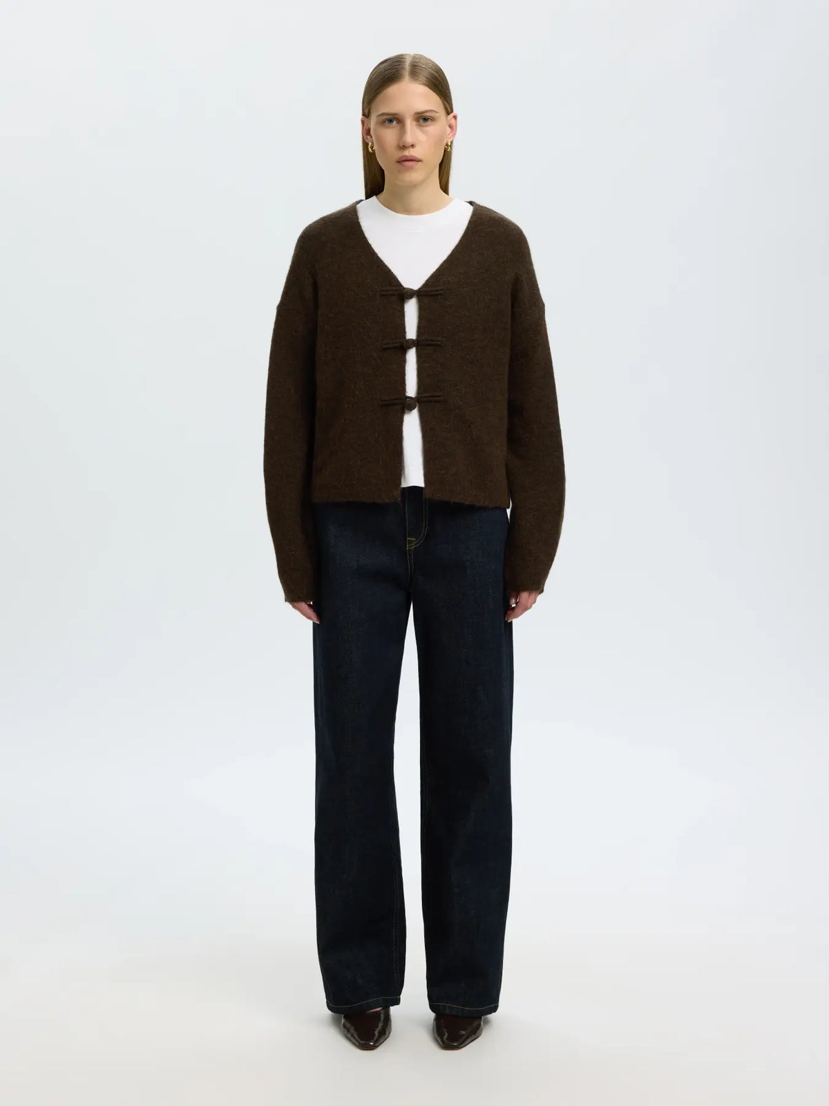 Selected Lulu Duffle Cardigan - Brown