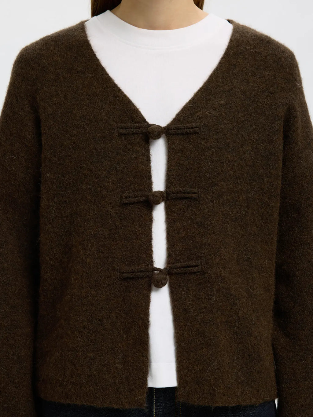 Selected Lulu Duffle Cardigan - Brown