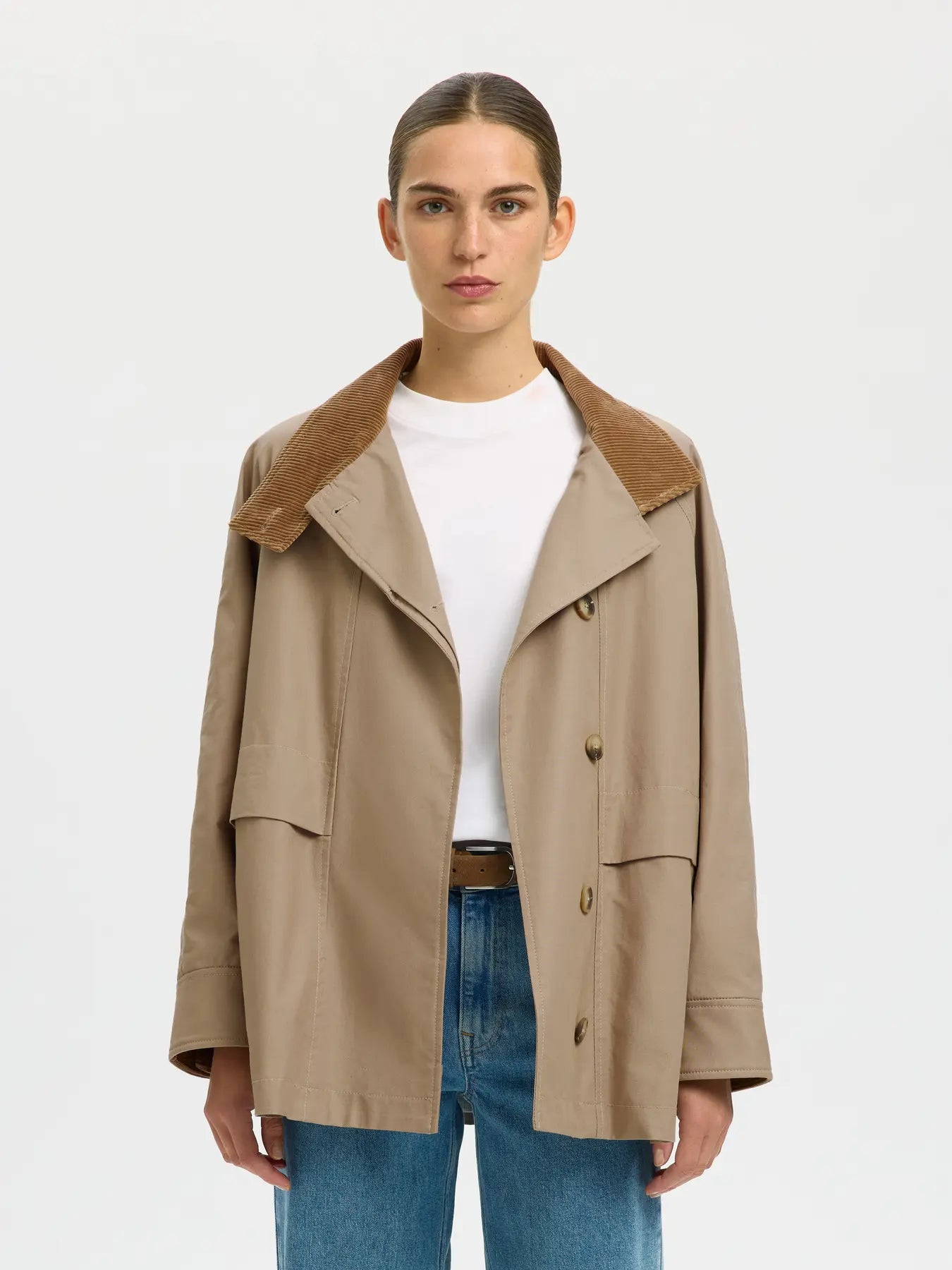 Selected Femme Kylie Jacket - Teak