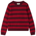 Jumper 1234 Stripe Crew - Burgundy
