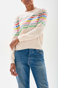 Jumper 1234 Rainbow Stripe Crew