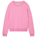 Jumper 1234 Contrast Lurex Rib Crew - Rosebud