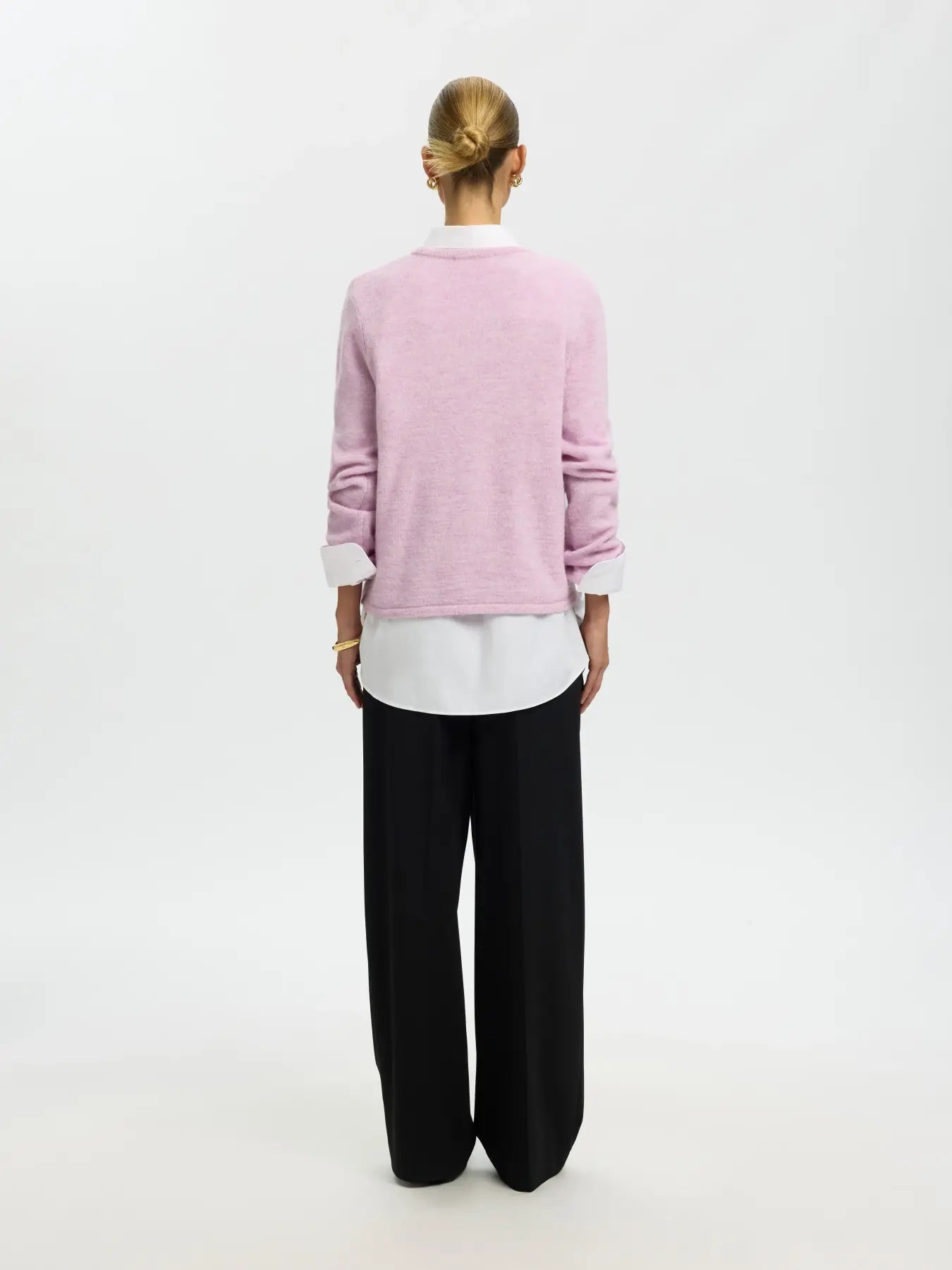 Selected Lulu O Neck Jumper - Orchid