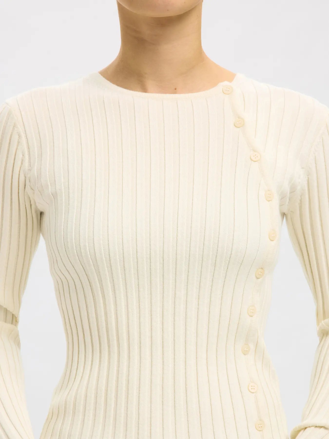 Selected Femme Helen Knit - White