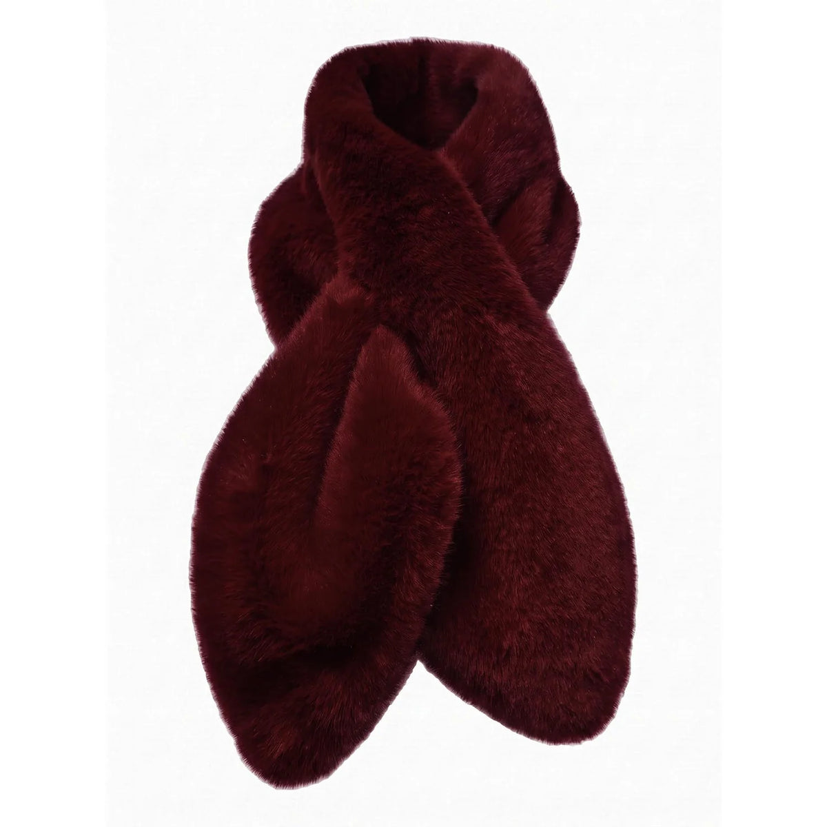 Nooki Cate Faux Fur Scarf - Burgundy