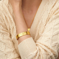 Ashiana Aphrodite Brushed Bangle - Gold