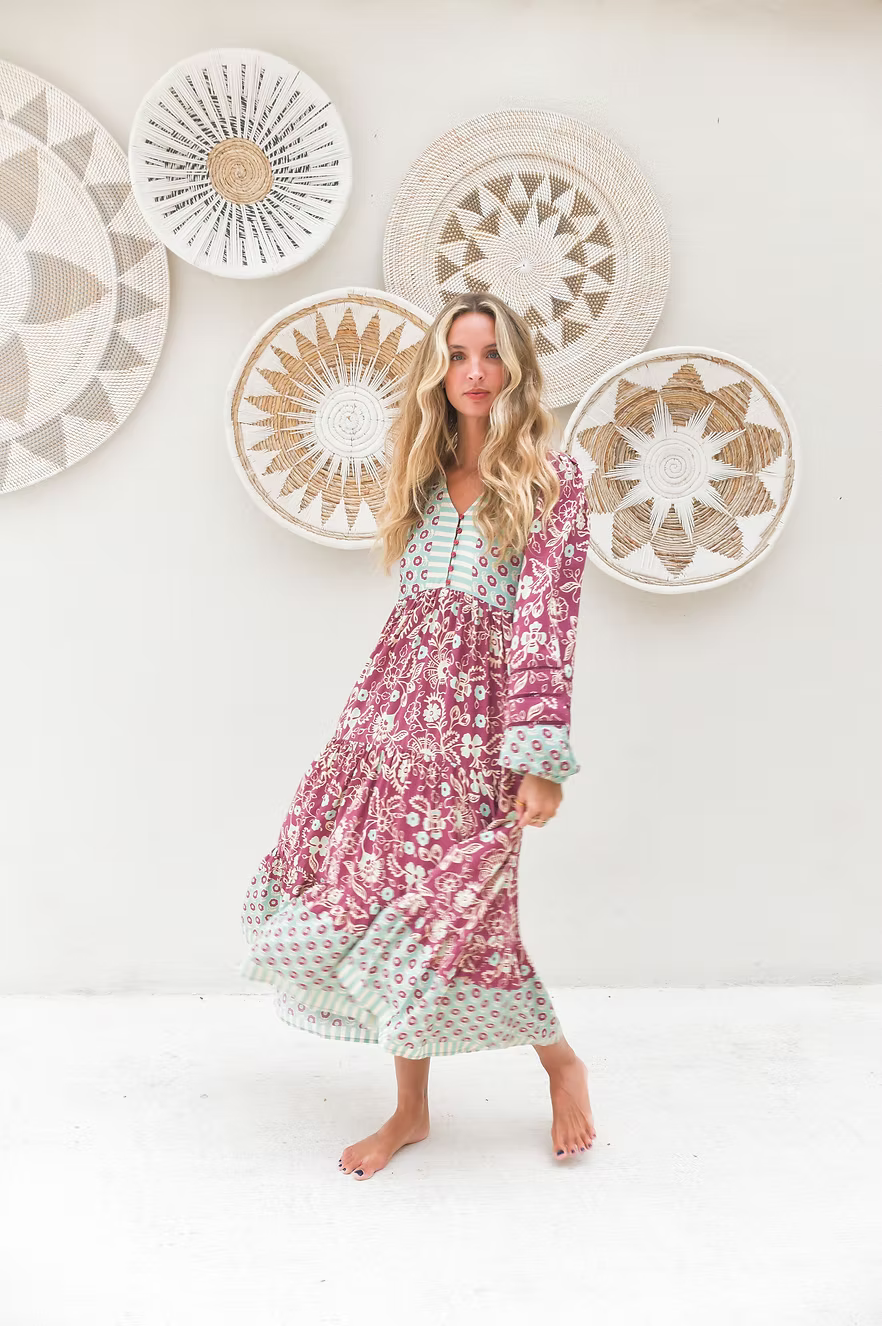 Jaase Eve Midi Dress - Athena Print