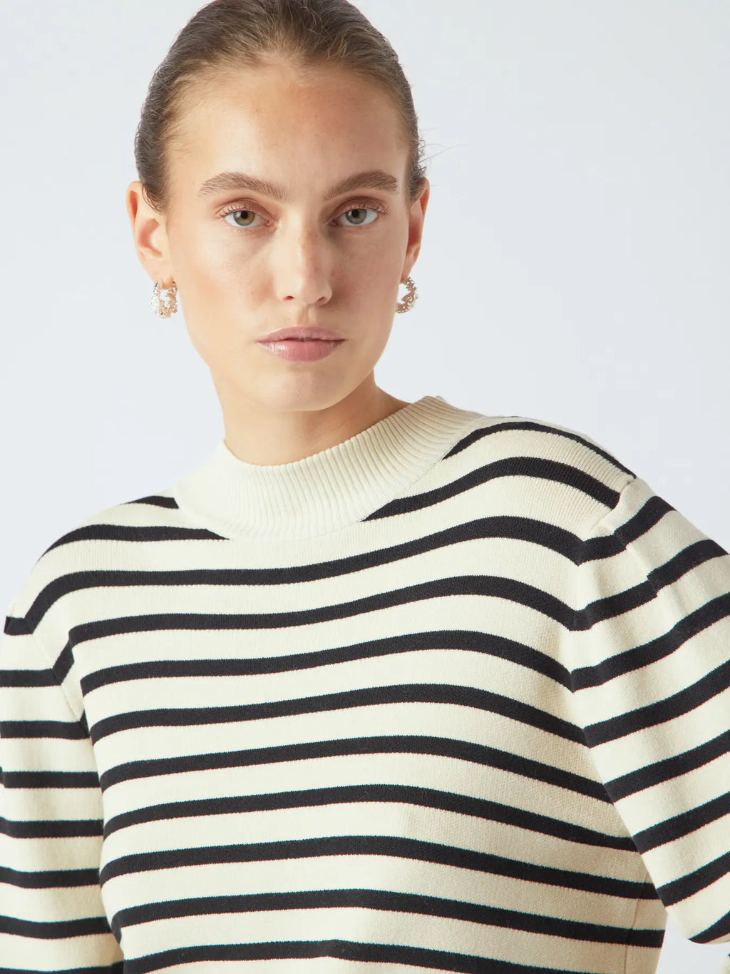 YAS Fonny Stripe Jumper - Birch
