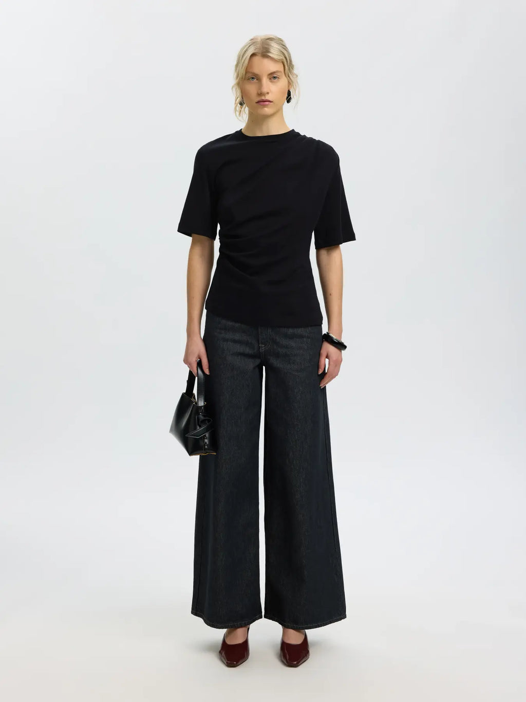 Selected Taj Twist Tee - Black