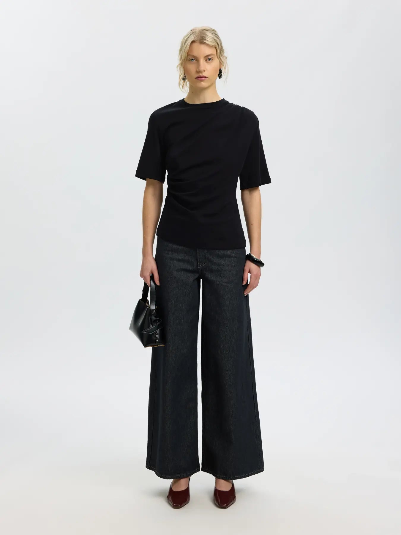 Selected Taj Twist Tee - Black