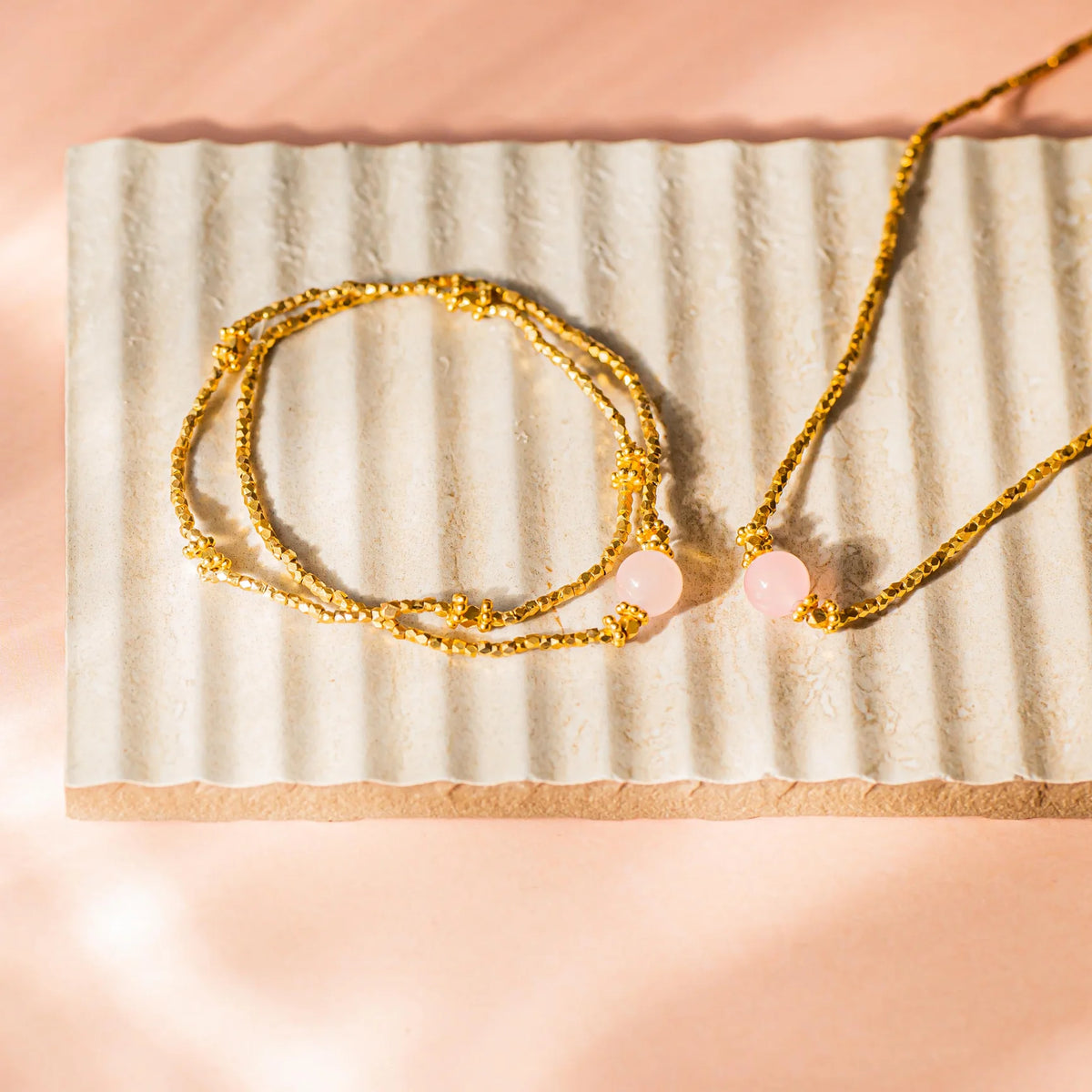 Ashiana Bluebell Bracelet - Rose Quartz