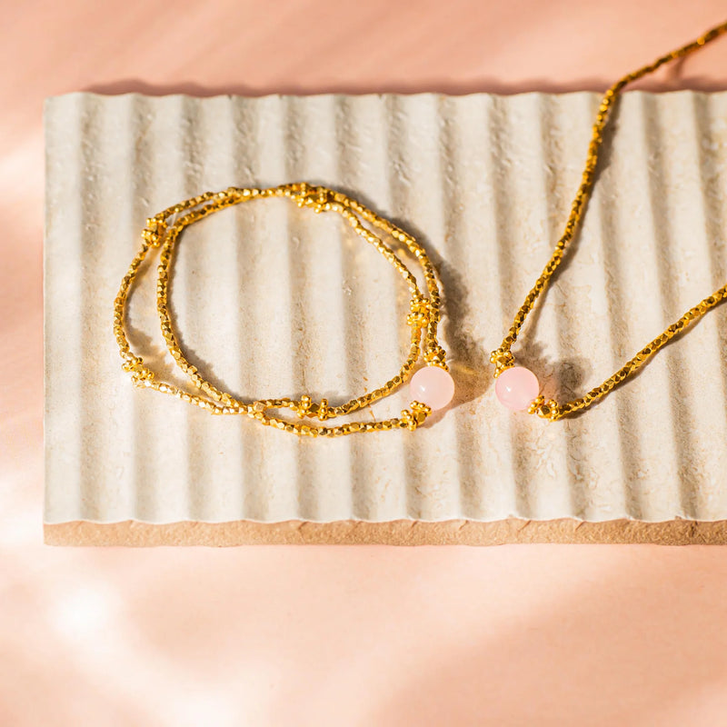 Ashiana Bluebell Bracelet - Rose Quartz