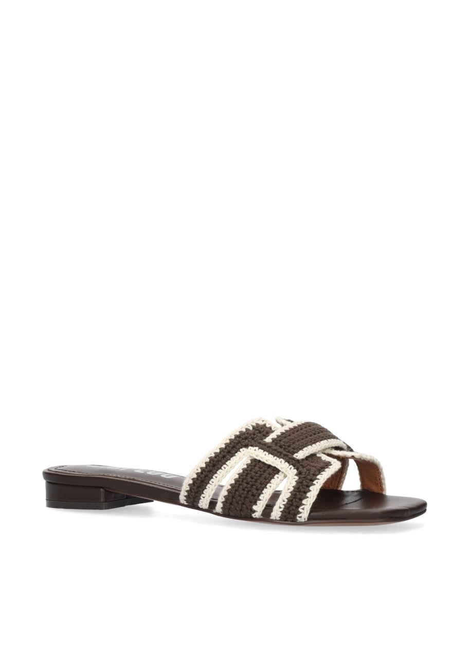 Bibi Lou Holly Flat Sandal - Dark Brown