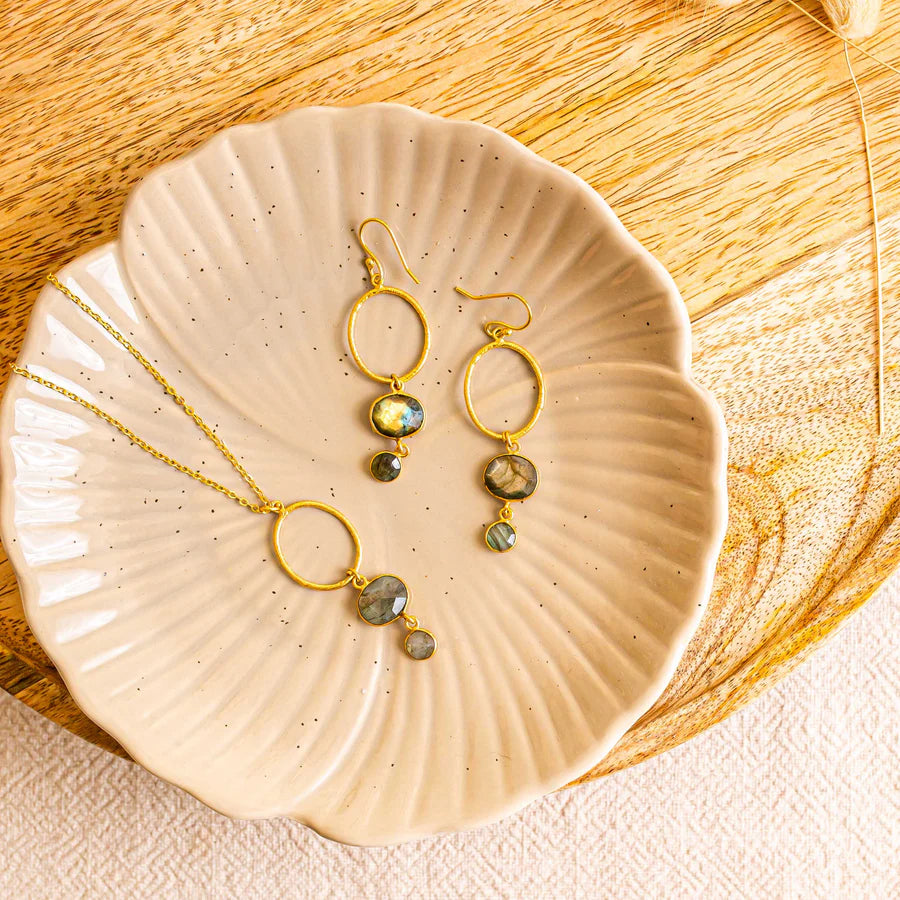 Ashiana Cadiz Labradorite Gemstone Earrings