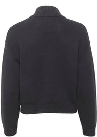 Part Two Clene Cropped Cardigan - Dark Navy