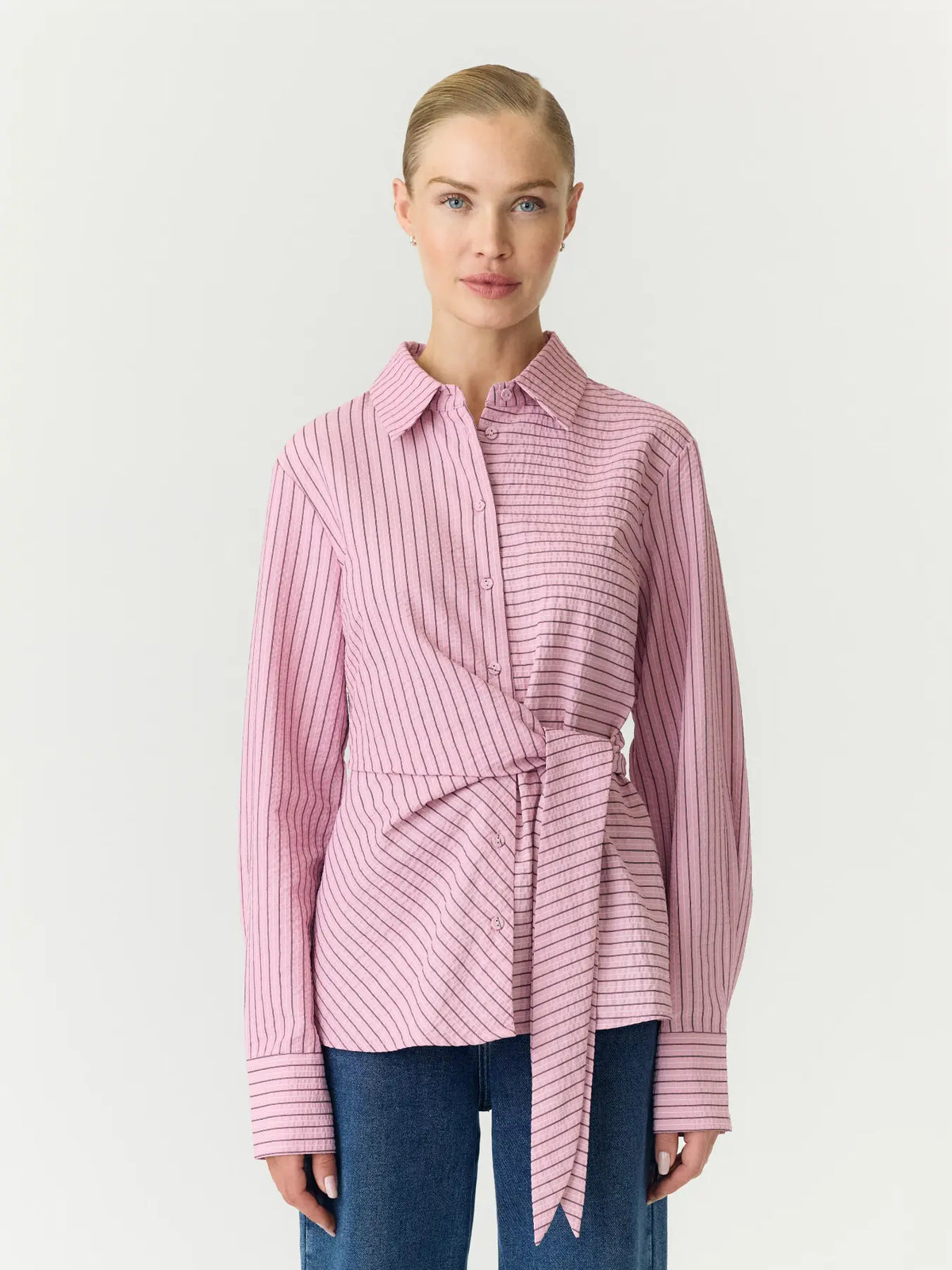 YAS Rayly Stripe Tie Shirt