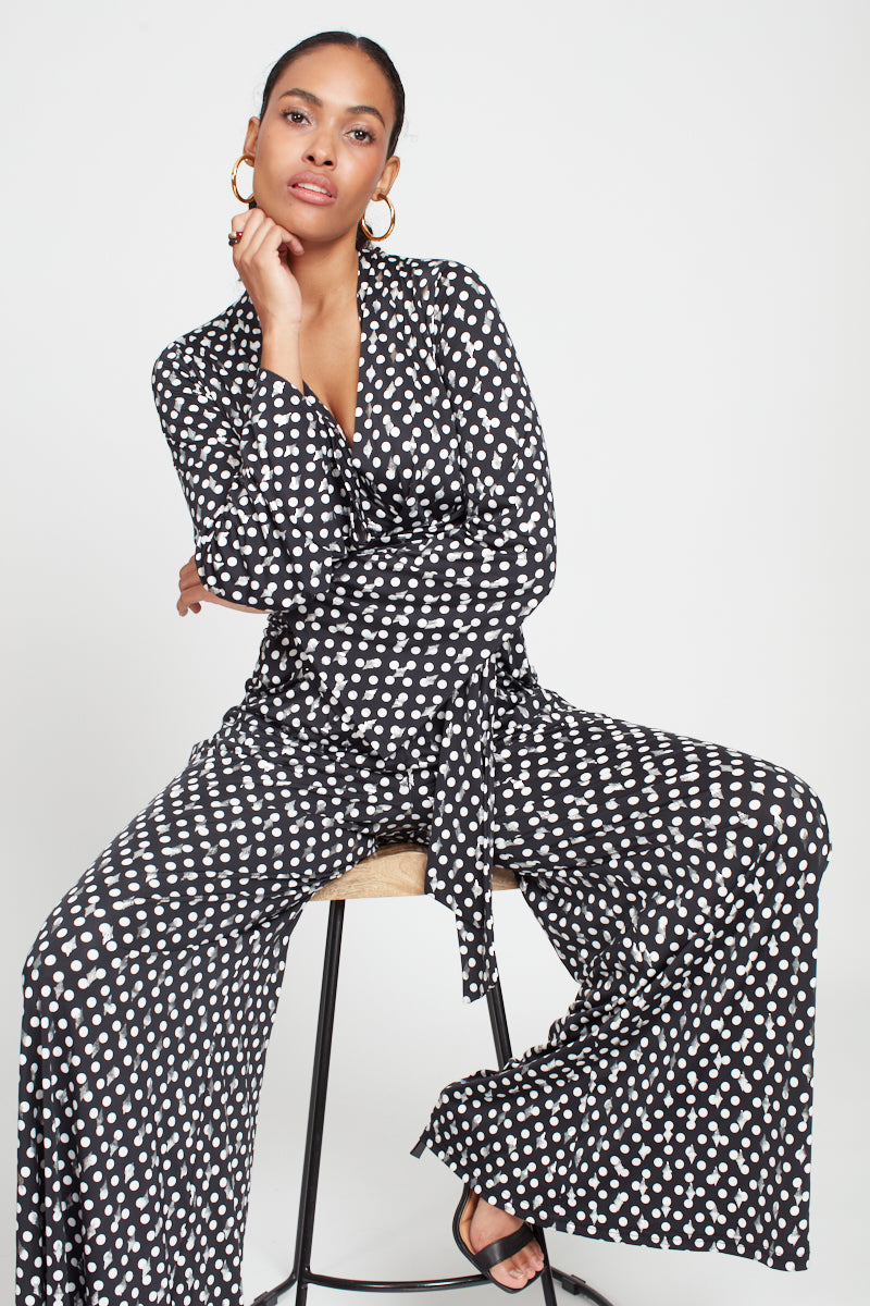 Onjenu Fenn Jumpsuit - Black Polka Dot