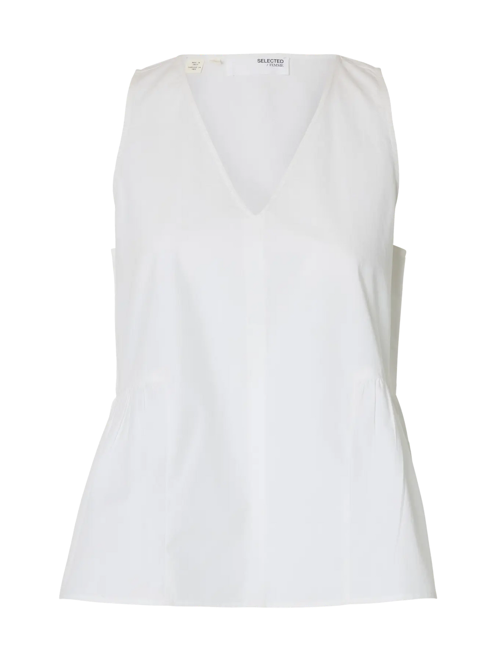Selected Blair Peplum Top - White