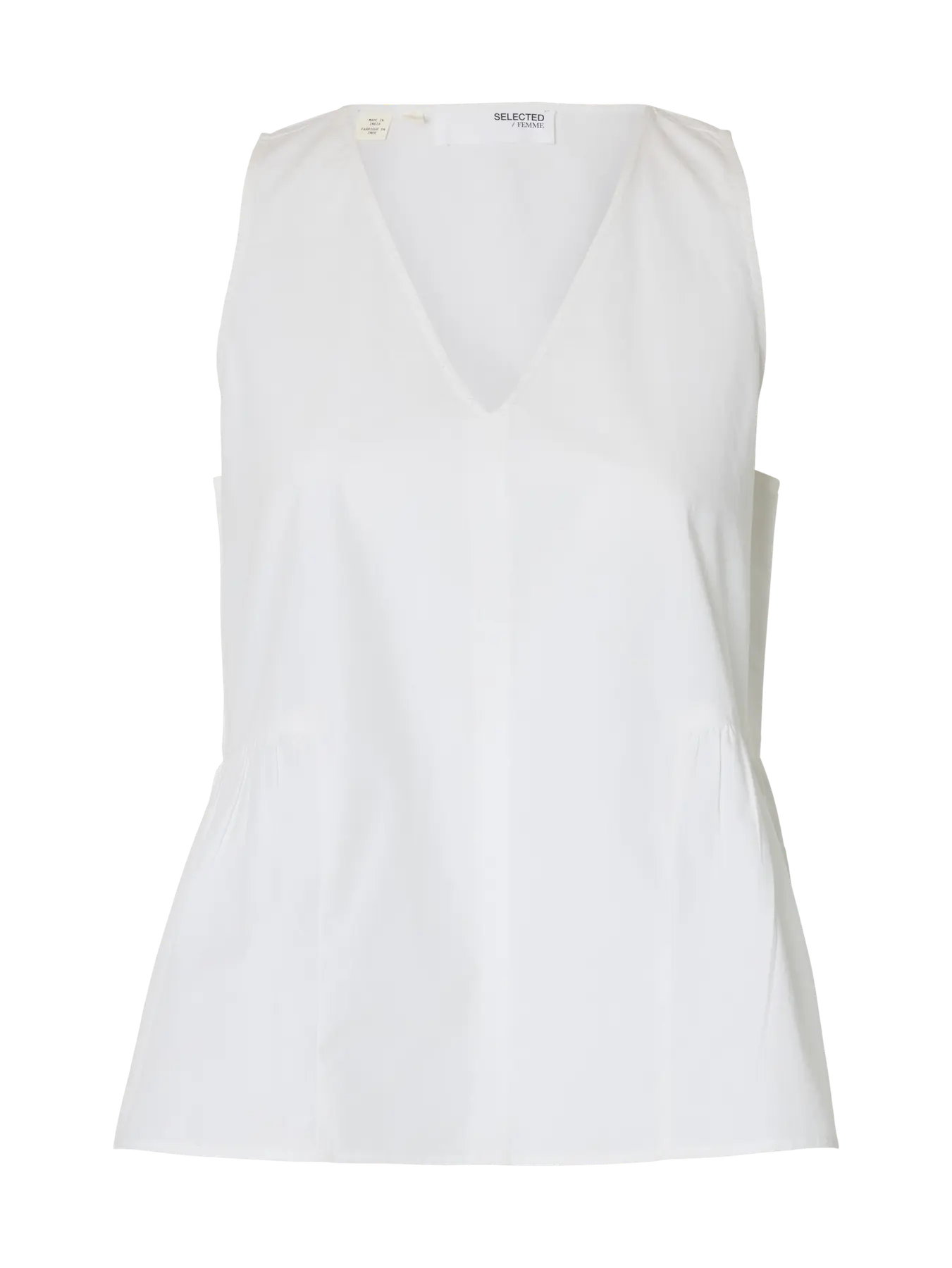 Selected Blair Peplum Top - White