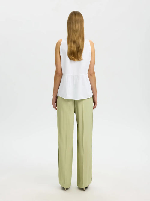 Selected Blair Peplum Top - White