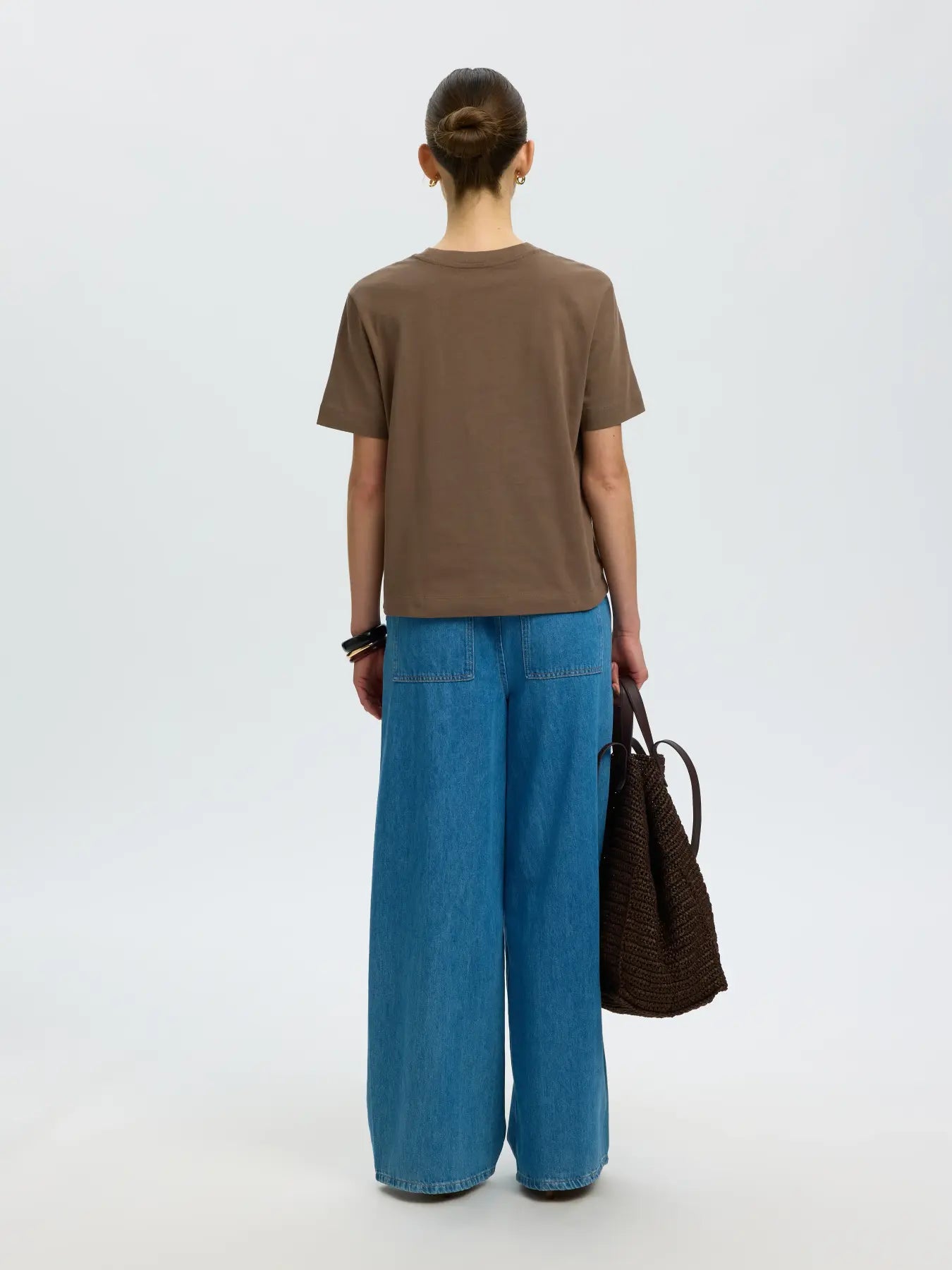 Selected Femme Boxy Tee - Chocolate Chip