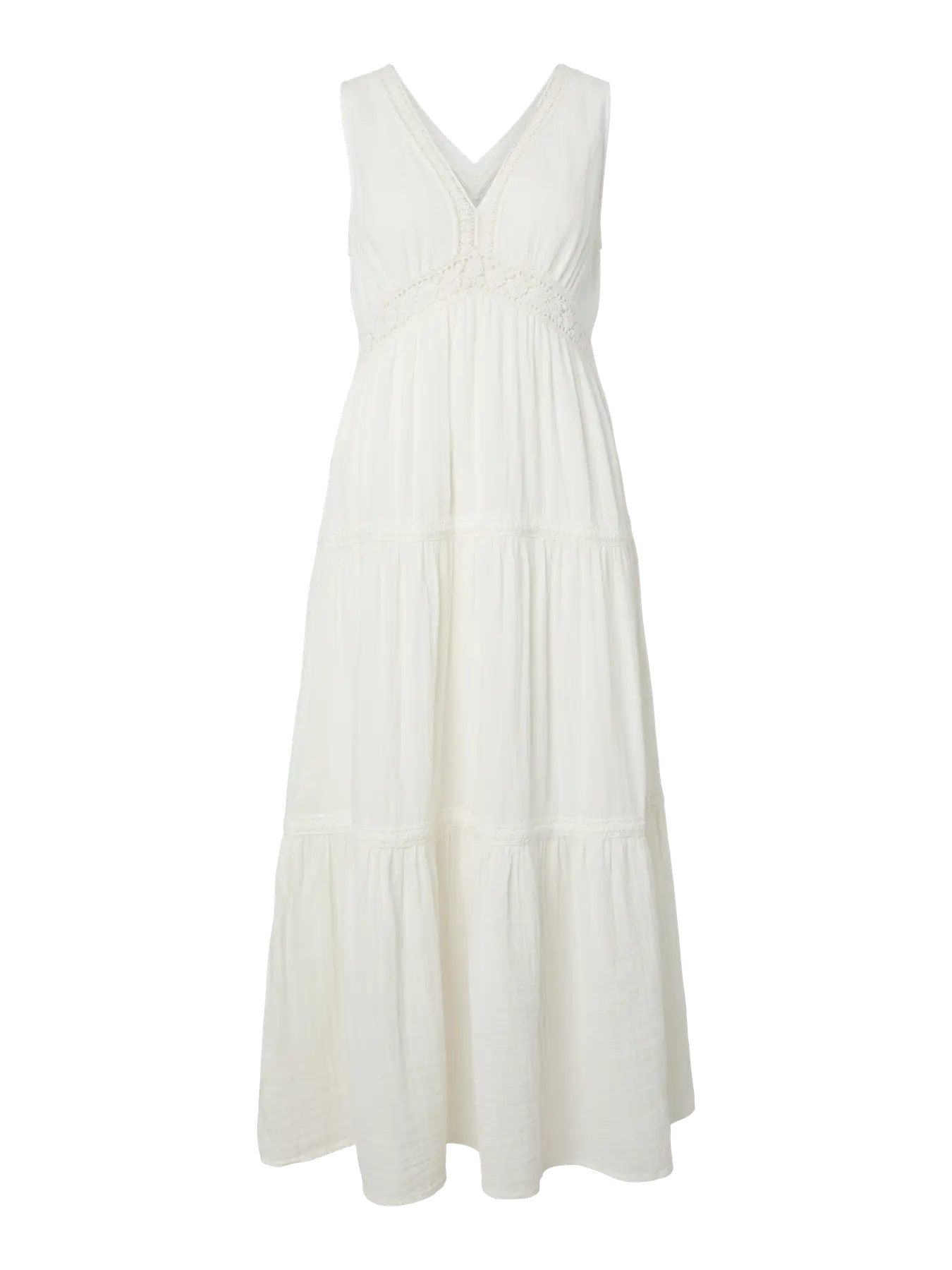 YAS Anini Tiered Dress - White