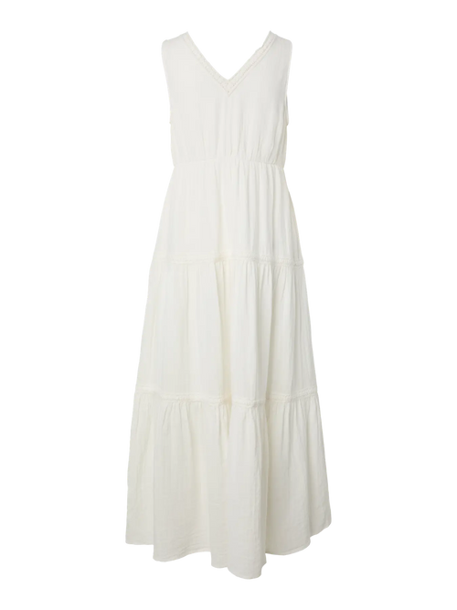 YAS Anini Tiered Dress - White