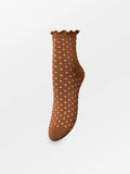 Beck Sondergaard Dotted Frilla Sock - Mocha
