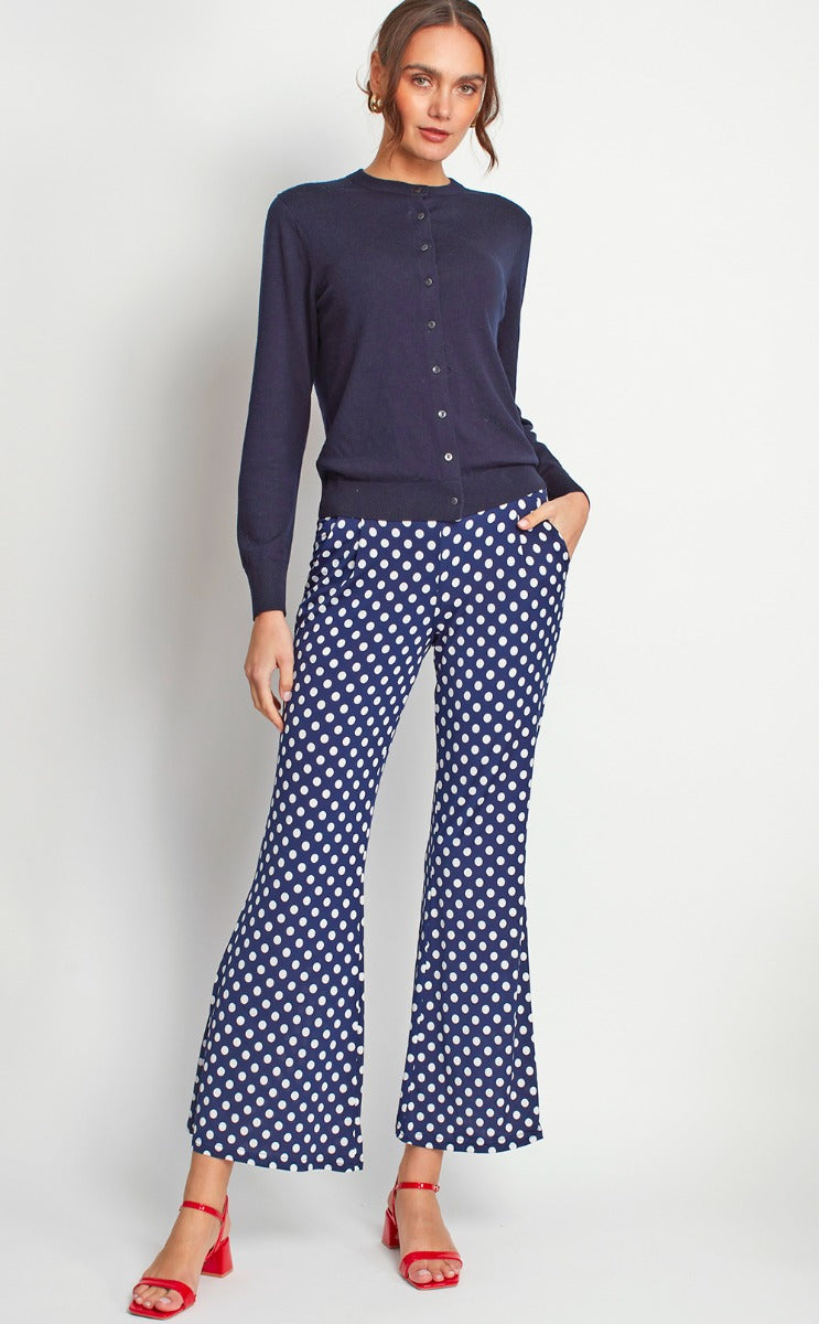 Onjenu Hannah Flare Trouser - Polka Dot