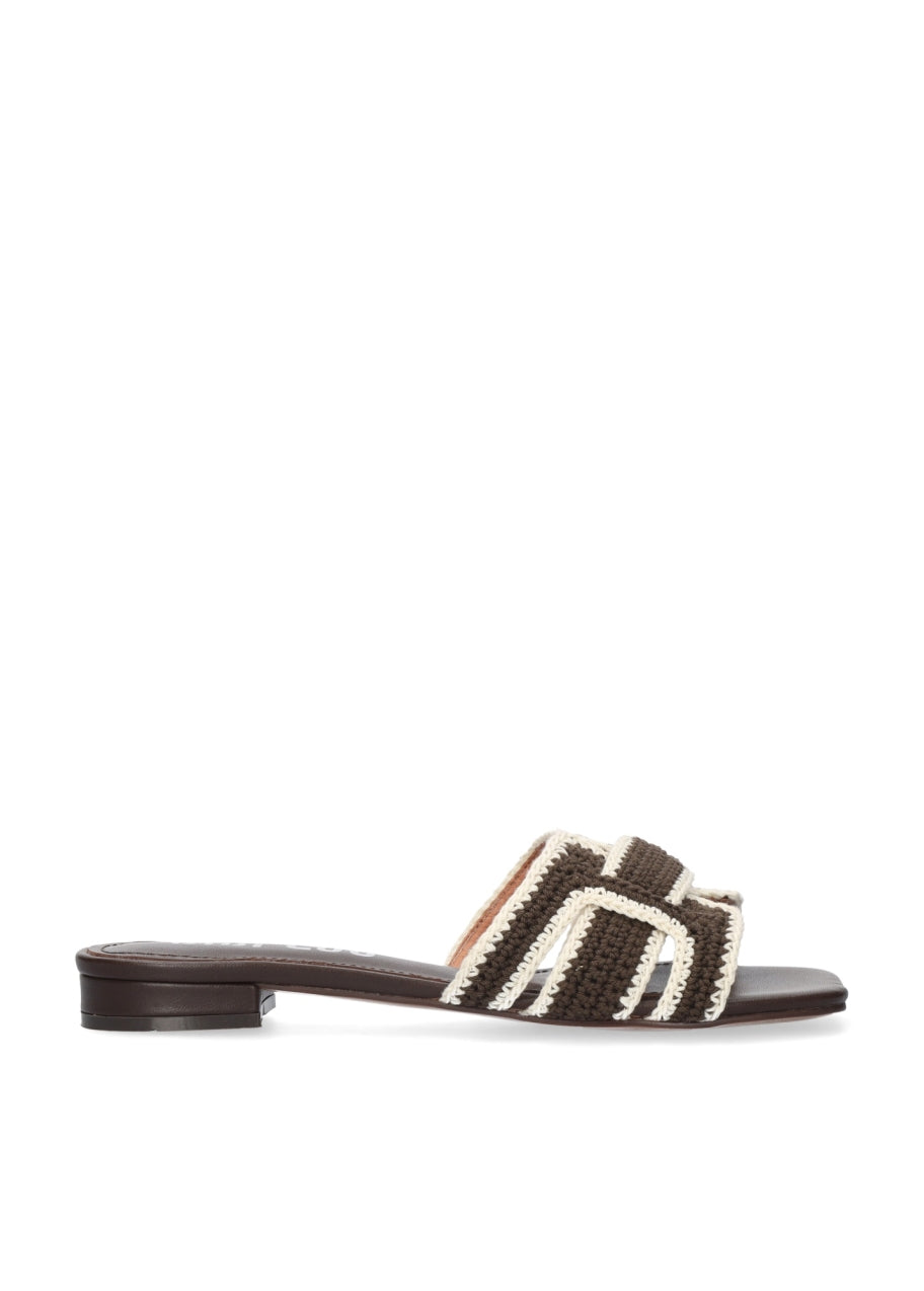 Bibi Lou Holly Flat Sandal - Dark Brown