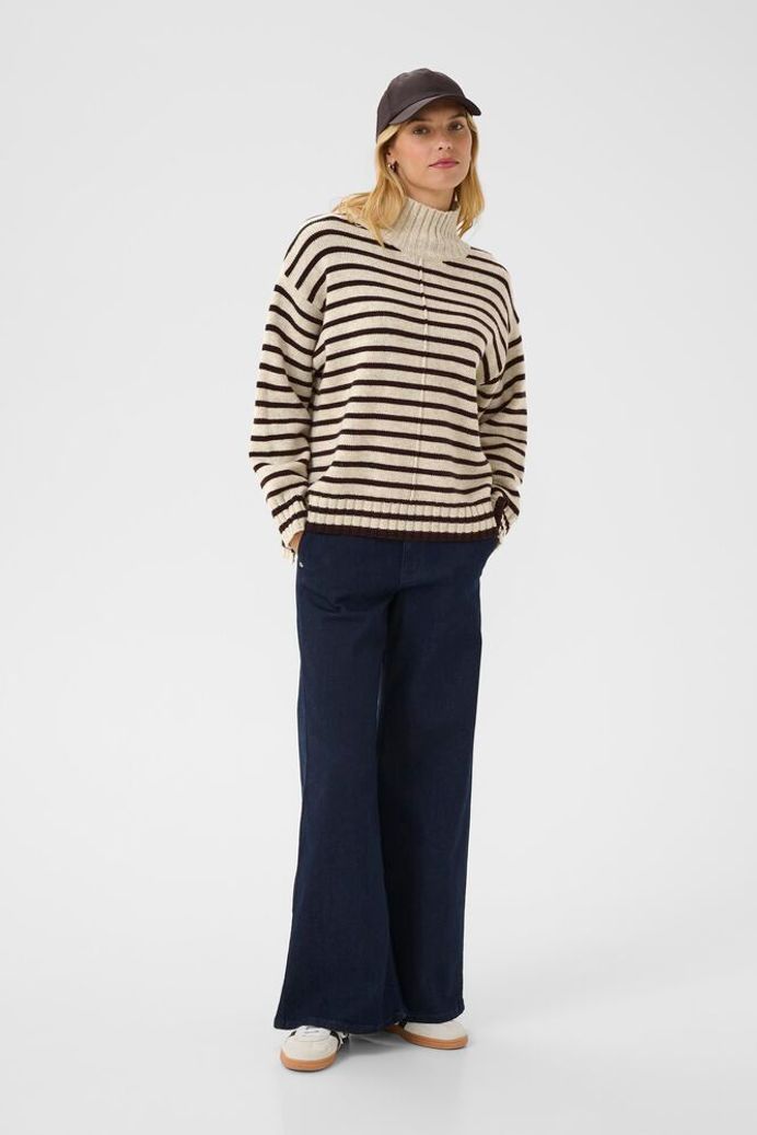Part Two Lilye Stripe Jumper - Beige