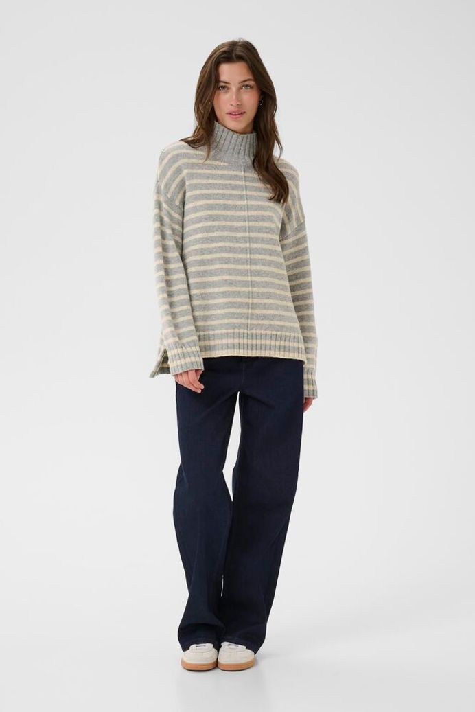 Part Two Lilye Stripe Jumper - Grey