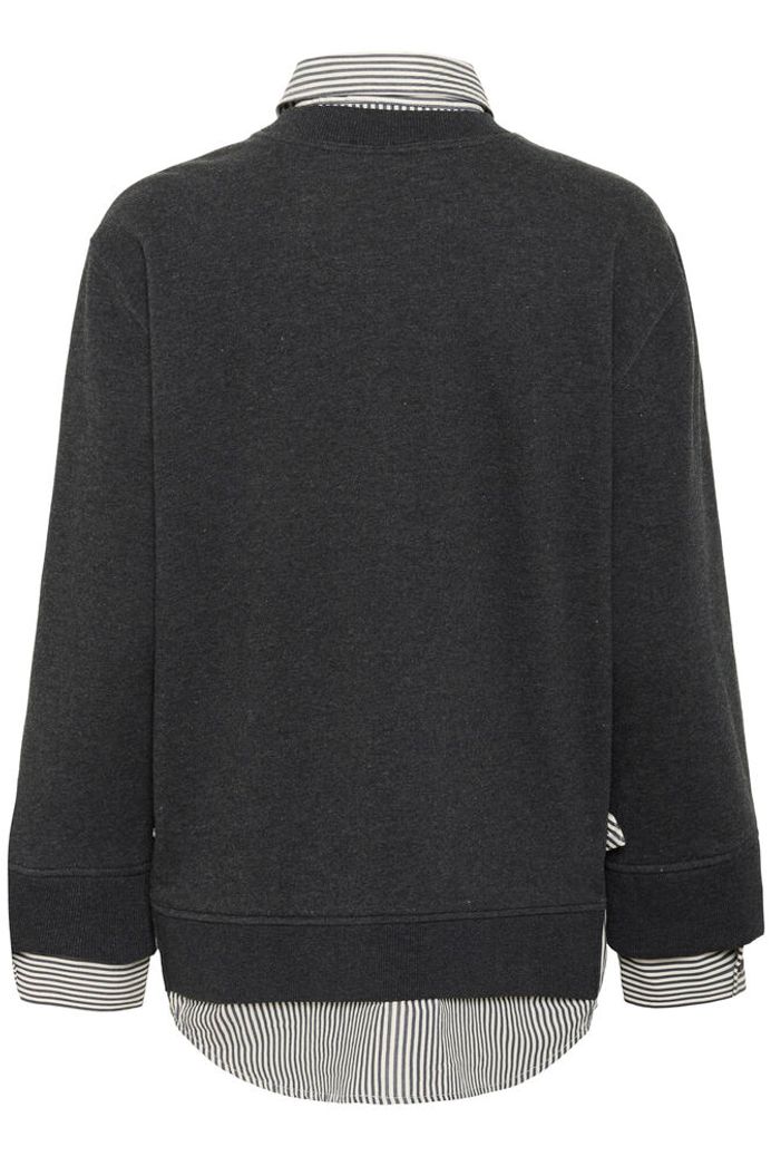 In Wear Natalja Striped Sweatshirt - Black