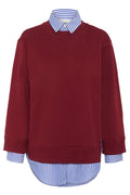 In Wear Natalja Striped Sweatshirt - Red